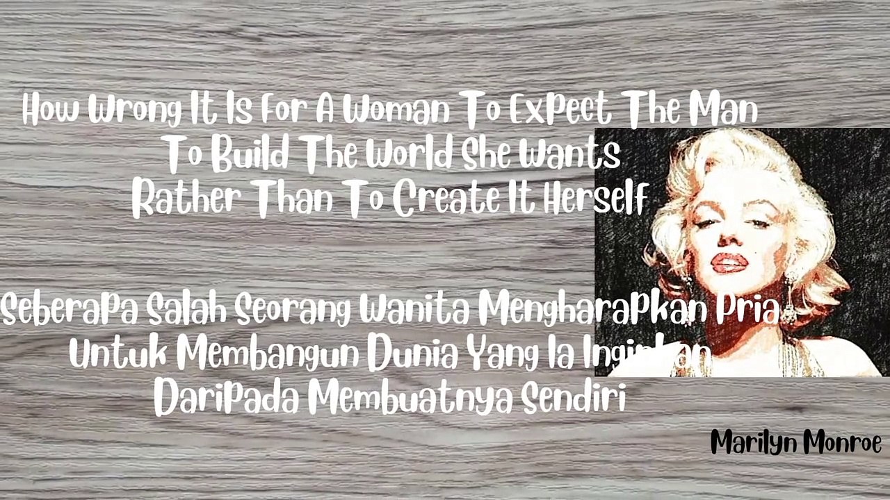 Quotes of Marilyn Monroe / Kutipan - Petikan Marilyn Monroe 002