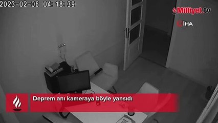 Deprem anı kameraya böyle yansıdı