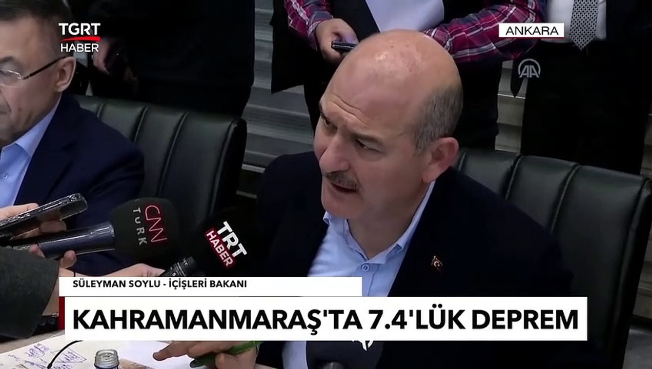 Kahramanmaraş'ta 7.4'lük Deprem! Bakan Soylu'da...