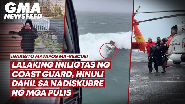 Lalaking iniligtas ng Coast Guard, hinuli dahil sa nadiskubre ng mga pulis | GMA News Feed