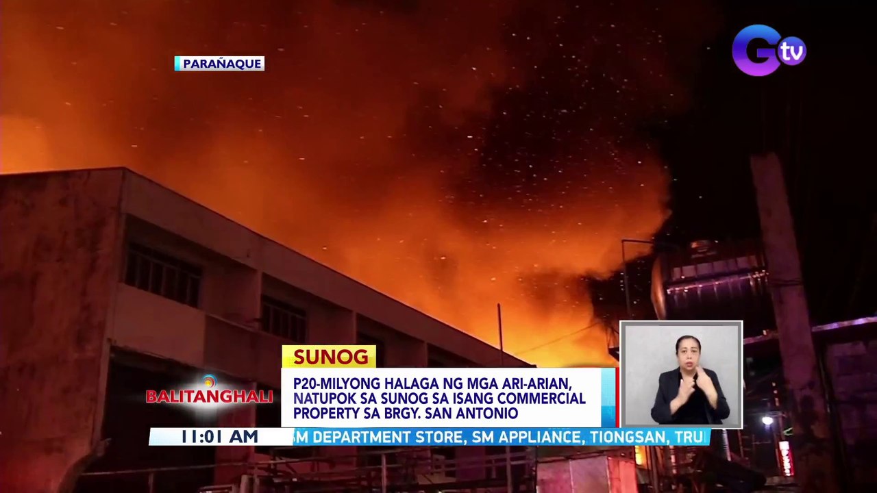 P20-milyong halaga ng mga ari-arian, natupok sa sunog sa isang commercial property sa Brgy. San Antonio | BT