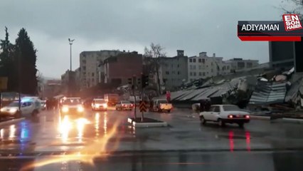 Adıyaman'da depremde yıkılan binalar gün ağarınca görüntülendi