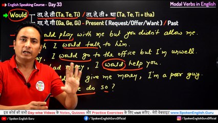 English Speaking Course Day 33 by Spoken English Guru