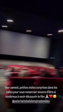 Story Instagram de Guillaume Canet, samedi 4 février 2023 lors de la diffusion de son film Astérix et Obélix, l'Empire du milieu