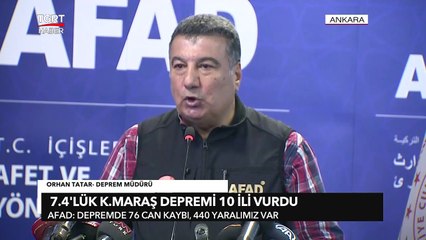 AFAD Deprem Müdüründen Canlı Yayın Açıklaması: "Talimatlara Uyun, Resmi Açıklamalara Kulak Verin"