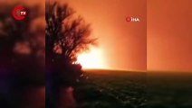 Hatay'da depremin ardından doğalgaz boru hattı patladı