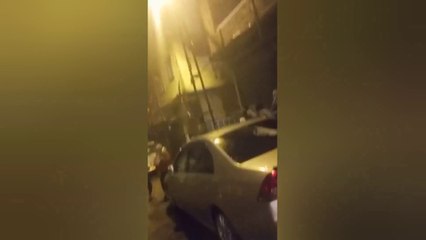 لحظة انهيار مبنى سكني في أضنة وهلع المدنيين