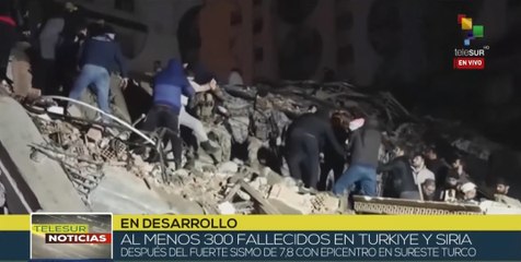 Sismo de gran magnitud causa más de 300 fallecidos en Türkiye y Siria