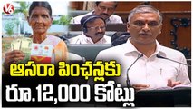 Rs 12,000 Cr Allocated For Aasara Pensions Scheme _ Harish Rao _ Telangana Budget 2023 _ V6 News