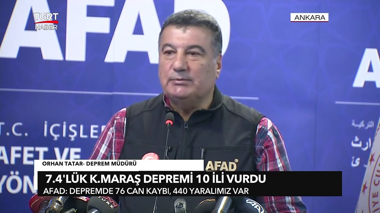 AFAD Müdürü Orhan Tatar Kahramanmaraş'taki Depremde Son Durumu Açıkladı - Türkiye Gazetesi