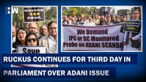 Oppn Raises ‘Adani Sarkar’ Slogans Demostrating Outside Parliament | Hindenburg Research | PM Modi