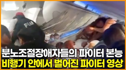 분노조절 장애자들의 파이터 본능, 비행기 안에서 벌어진 파이터 영상