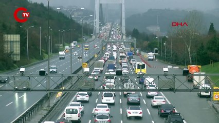 FSM'de şiddetli rüzgar nedeniyle römork yan yattı