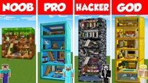 Minecraft NOOB vs PRO vs HACKER vs GOD GIANT BLOCK HOUSE BUILD CHALLENGE in Minecraft  Animation