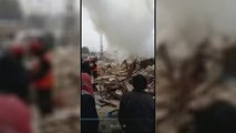 مشهد متداول لآثار الزلزال في منطقة المشارقة بمدينة حلب