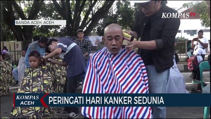 Aksi Cukur Gundul Semangati Anak Penyintas Kanker