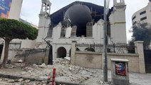 Depremin acısını hisseden illerden olan Hatay'da tarihi Antakya Rum Ortadoks Kilisesi'nde tahribat oluştu