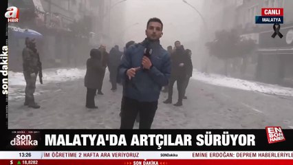 Malatya'da canlı yayında deprem