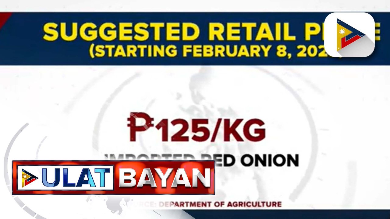 P125/KG na SRP sa imported na pulang sibuyas, epektibo na simula sa Feb. 8