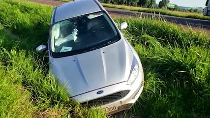 Mulher passa mal no volante e se envolve em acidente na BR-467