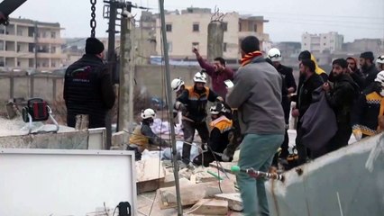 Toddler rescued from rubble in Syria's Azaz as earthquake hits region