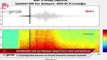 Maraş depreminin yer altındaki ürkütücü sesikaydedildi