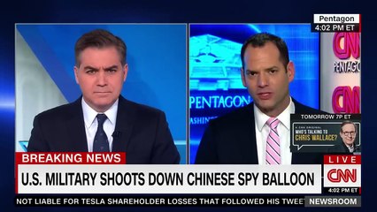 Video appears to show suspected Chinese spy balloon being shot down