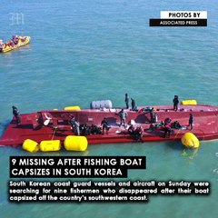 9 missing after fishing boat capsizes in South Korea