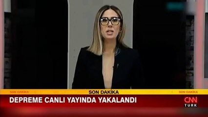 Depreme canlı yayında yakalandı