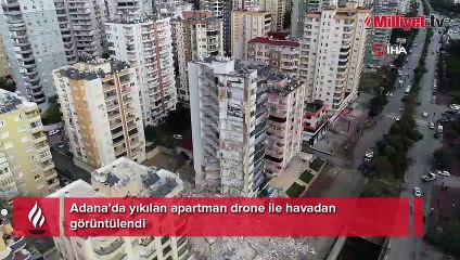 7.6 büyüklüğündeki ikinci depremde yıkılan Kubilay Aparmanı böyle görüntülendi