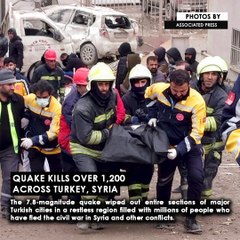 Quake kills over 1,200 across Turkey, Syria