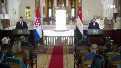 السيسي: أتوجه بالتهنئة لكرواتيا على انضمامها لمنطقتي الشنجن واليورو واندماجها بالاتحاد الأوروبي