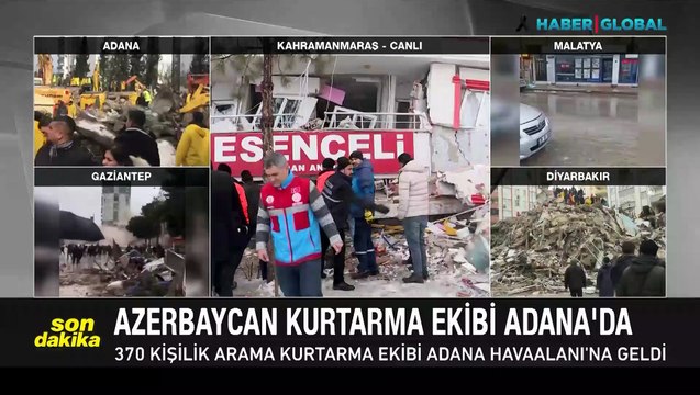 7,7 büyüklüğündeki depremin ardından Azerbaycan'dan Türkiye'ye yardım ekibi geldi