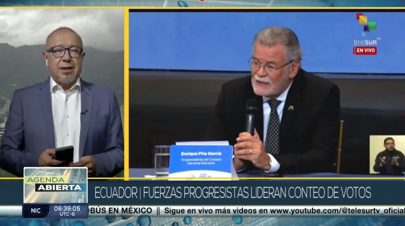 Agenda Abierta 06-02: Fuerzas progresistas de Ecuador lideran conteo de votos