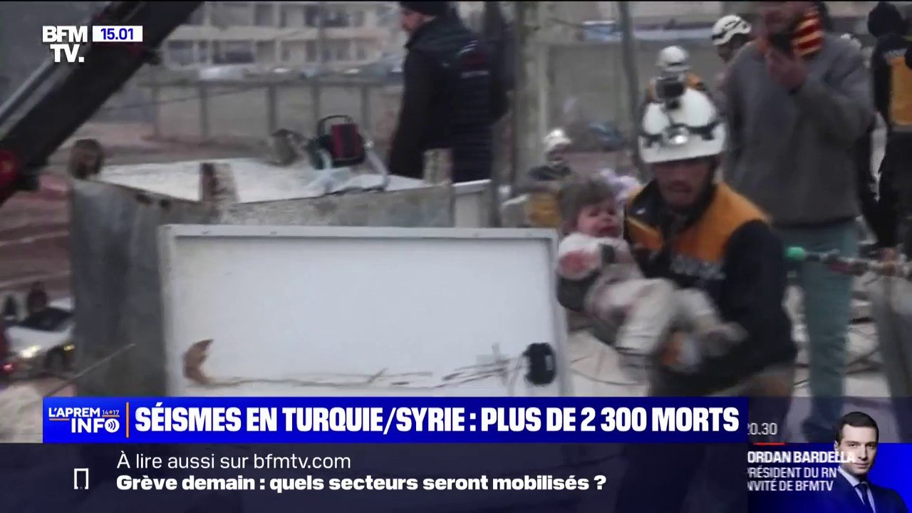 Séismes en Turquie et en Syrie: la recherche des survivants dans les décombres