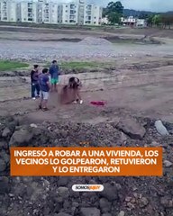 Download Video: Vecinos atraparon, golpearon y entregaron a un ladrón