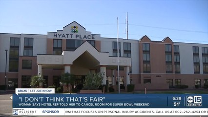 Third-party Hyatt caller tells woman to cancel Super Bowl weekend reservation