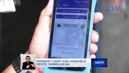 Paniniket gamit ang handheld device, sinimulan na | Saksi