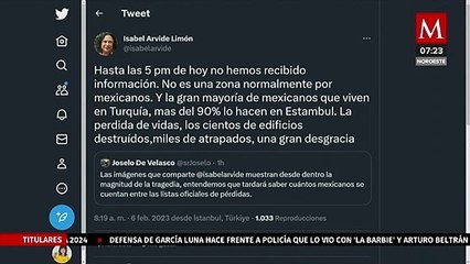 México afirma que no tiene por ahora reporte de paisanos afectados por sismo