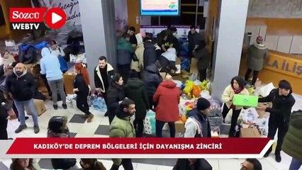 Kadıköy'de deprem bölgeleri için dayanışma zinciri