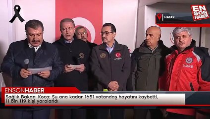 Sağlık Bakanı Koca: Şu ana kadar 1651 vatandaş hayatını kaybetti,  11 bin 119 kişi yaralandı