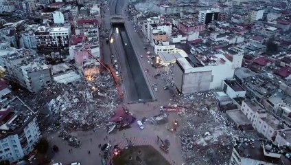 La destrucción por el terremoto de Turquía a vista de dron