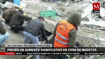 OMS alerta de aumento de víctimas por sismo en Turquía y Siria