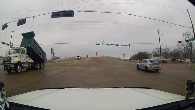 Dump Truck Knocks Down Stoplight