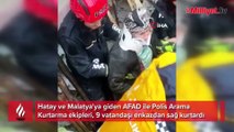 Erzurum'da zamanla yarış! AFAD ve PAK, 9 vatandaşı enkazdan sağ çıkardı