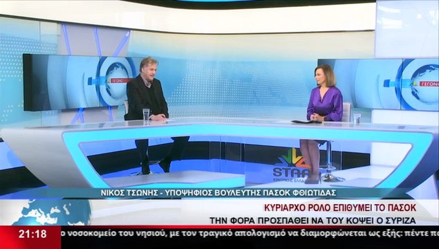 Ο Υποψήφιος Βουλευτής του ΠΑΣΟΚ - ΚΙΝΑΛ, Νίκος Τσώνης, στο STAR