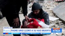 Hombre llora la muerte de su bebé recién nacido luego del terremoto en Turquía