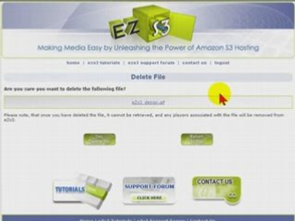 eZs3 - Delete Files from your Amazon S3 Hosting Account