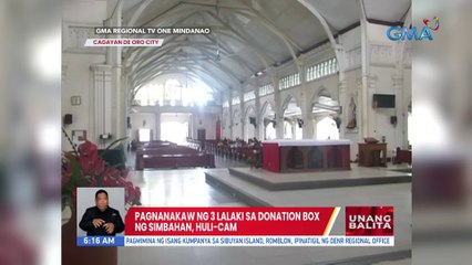 Pagnanakaw ng 3 lalaki sa donation box ng simbahan, huli-cam | UB