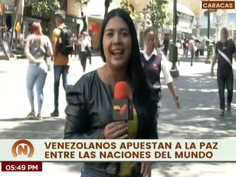 Caraqueños apuestan a la paz entre todas las naciones del mundo